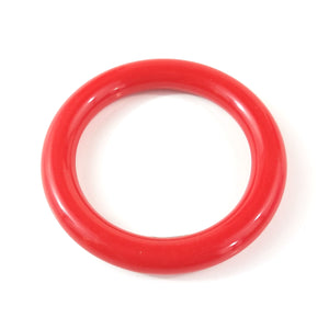 5/8" wide shiny plastic tubular shape bangle in bright cherry red