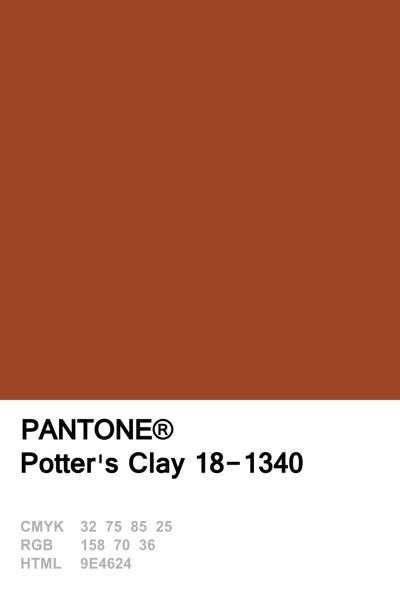 "Pantone Potter's Clay 18-1340" color swatch