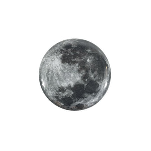 black & white photo-realistic moon 1.5" round magnet