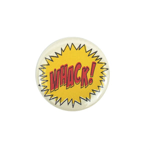 Whack! comic sound effect text on 1.5" round magnet