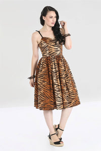 "Tora" Tiger Print 50s Dress