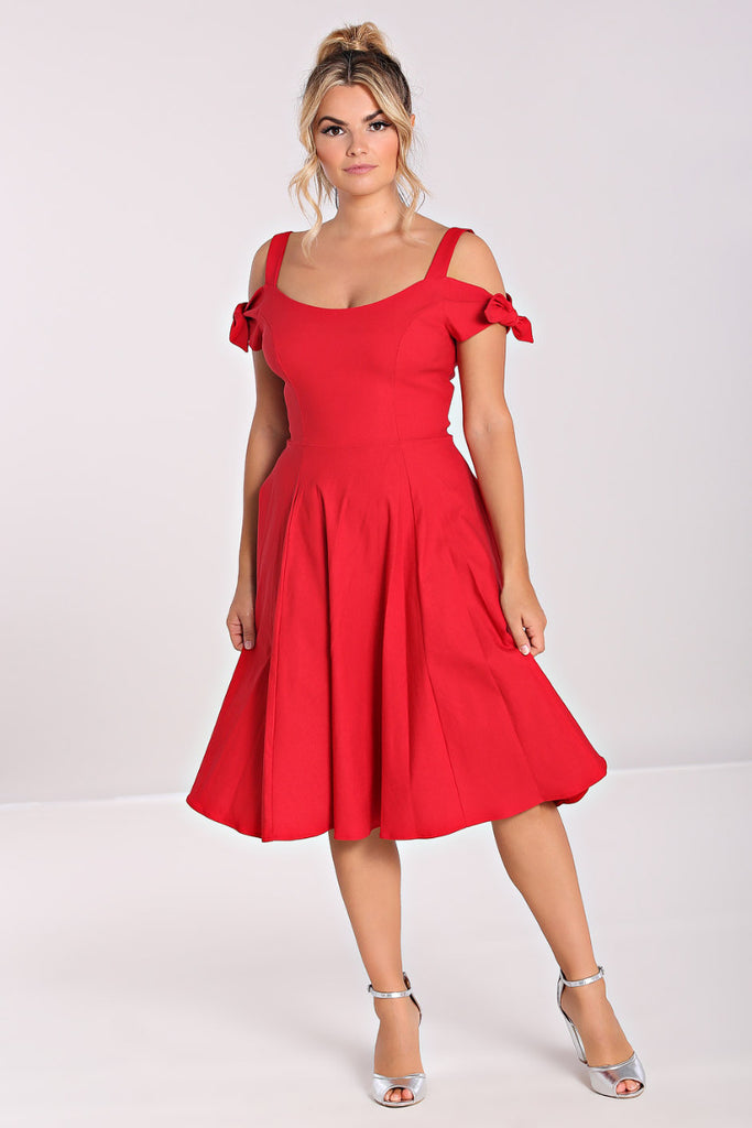 Tommy Jeans ESSENTIAL FIT AND FLARE DRESS - Jersey dress - deep crimson/red  - Zalando.co.uk
