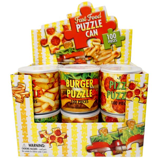 display box of Fast Food Puzzle Cans