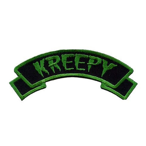 5" Embroidered "Kreepy" black and green Banner Patch