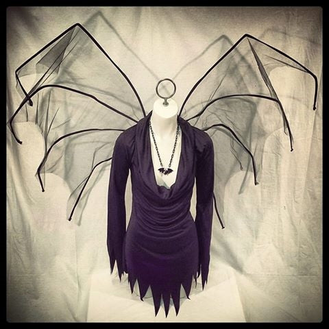 black tattered dress ZITA DRESS