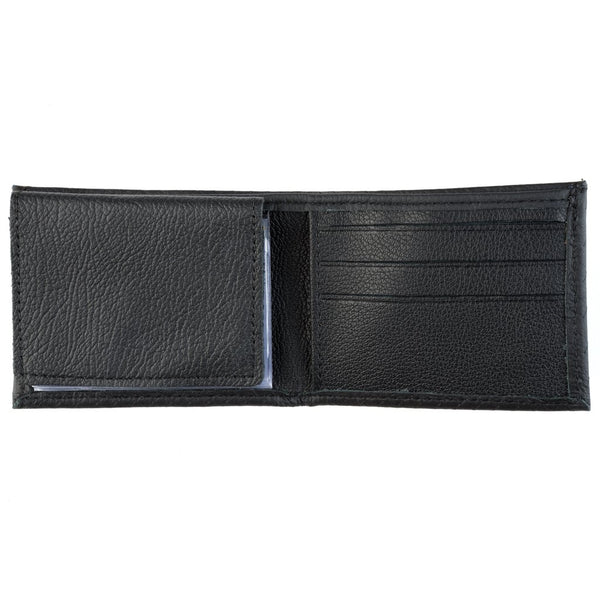 Soft Black Leather Billfold Wallet