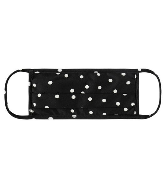 Black & White Polka Dot Face Mask