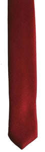 deep red skinny necktie
