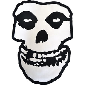 Embroidered Misfits Crimson Ghost Fiend Skull Patch in black & white
