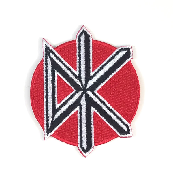 3" round red, white, black Dead Kennedys icon logo embroidered patch