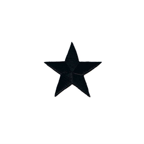 1.5" embroidered star patch in black