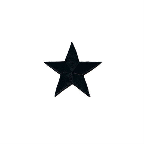 1.5" embroidered star patch in black