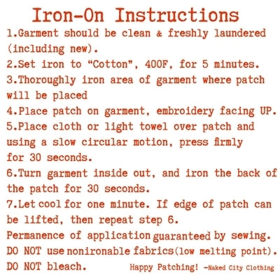 Iron-On Instructions