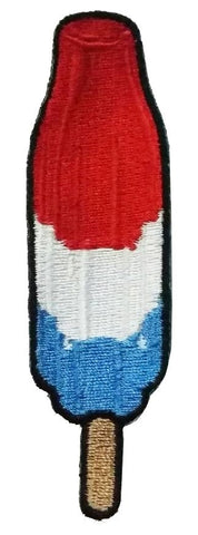 Embroidered red, white, and blue Rocket Pop frozen treat Patch 
