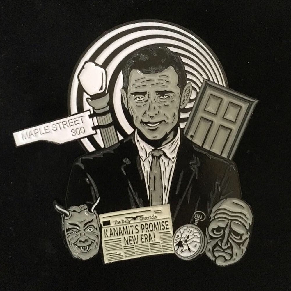 Twilight Zone "Another Dimension" 2 1/4" soft enamel clutch back lapel pin