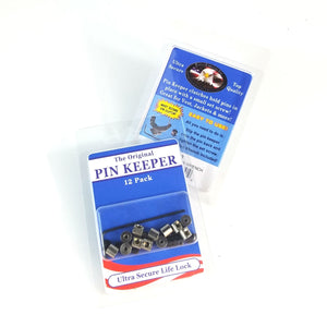 Pack of 12 (with Allen wrench) silver metal locking pin fasteners