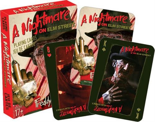 A Nightmare on Elm Street photo images from movie boxed playing cards