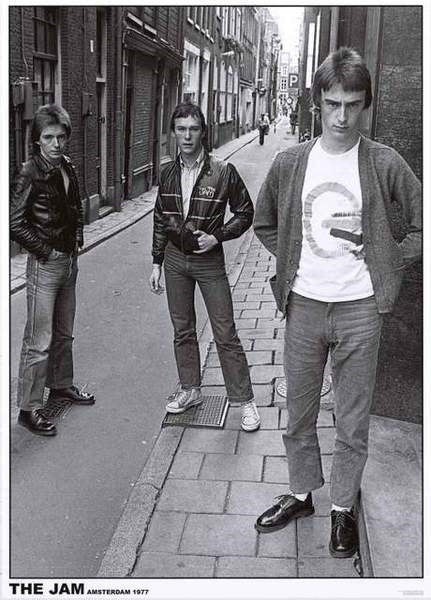 24" x 36" black & white photo The Jam on the street Amsterdam 1977
