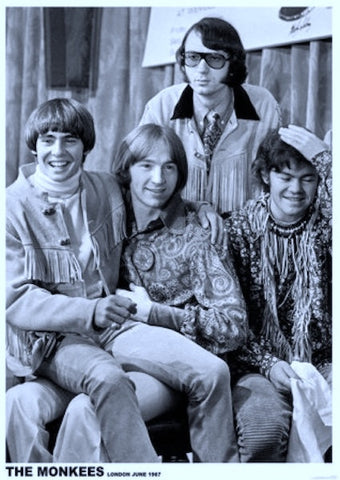 The Monkees photographed in London 1967 black & white 24" x 33" poster