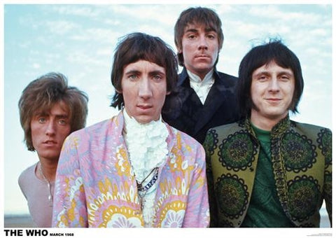 The Who's Roger Daltrey, Pete Townshend, Keith Moon, and John Entwistle in 1968, 36" x 24" color photograph poster
