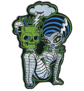 Artist Mitch O'Connell's Bride of Frankenstein 3 5/8" x 5 3/8" embroidered patch