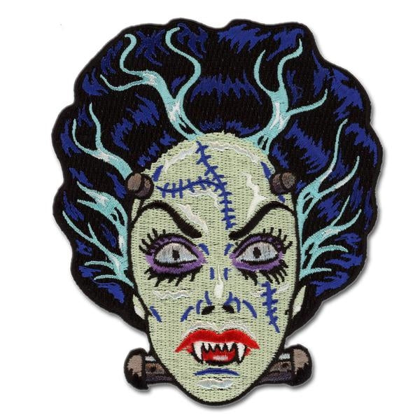 "Nightmare Bride" Bride of Frankenstein inspired 4.25" x 5" embroidered patch
