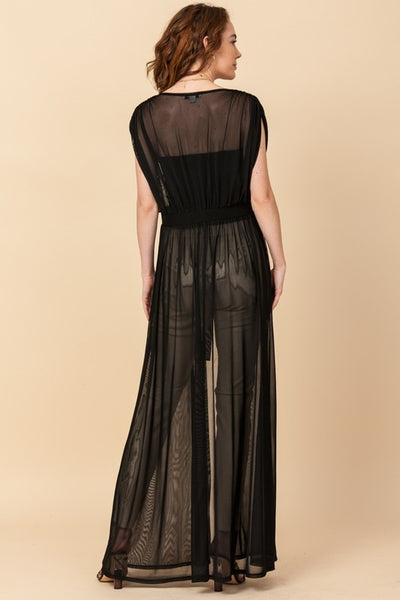 Black Mesh Cover-Up