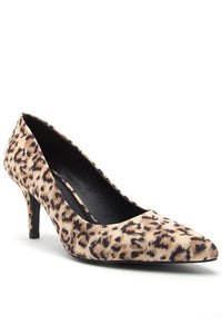 pointed toe leopard print faux suede 3" stiletto heel pump