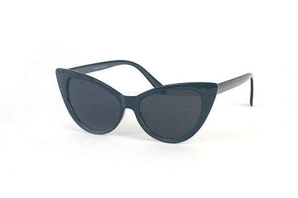 black plastic frame sunglasses with dark smoke lens