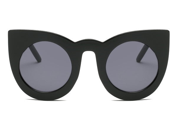 Round Cat Eye Sunglasses | Naked City Clothing display picture 1