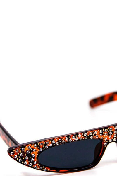 Rhinestone "Hollywood" Sunglasses - Tortoiseshell