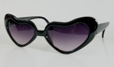 shiny black plastic frame cat-eye sunglasses with gradient smoke lens