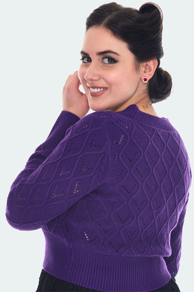 The back view of the cardigan