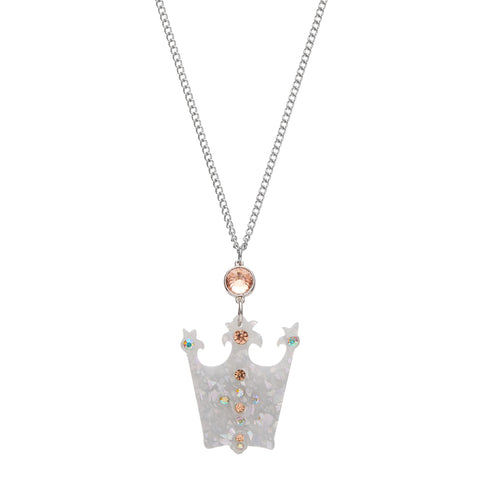 Wizard of Oz Collection "The Good Witch's Crown" layered resin pendant necklace with Czech glass crystals