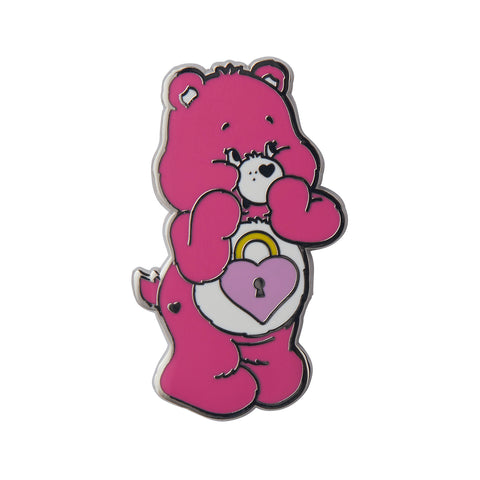 Care Bears Collection "Share Bear" enameled silver metal clutch back pin