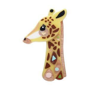 Pete Cromer x Erstwilder Wildlife Collaboration Collection "The Genteel Giraffe" layered resin brooch