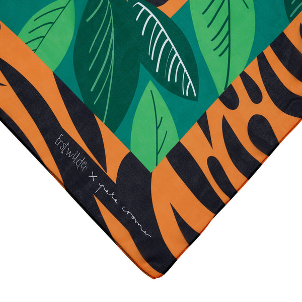 Pete Cromer The Tranquil Tiger Square Scarf by Erstwilder